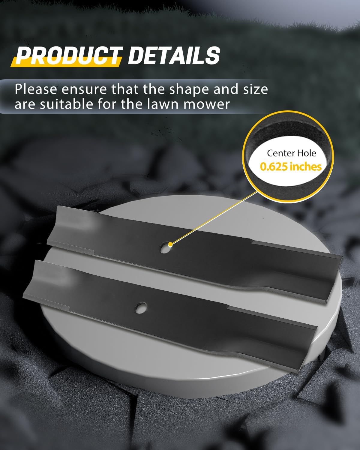 OCPTY High Lift Blades 48 inch Deck Mower Blades for Ferris 1520843, 1520843S, 20843, 5020843; for Gravely 00273000, 04919100; for Husqvarna 539100340, 539118420; for Kees 100340,3 pack