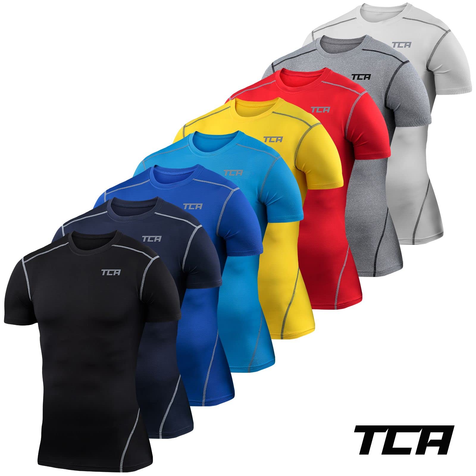 TCA PRO Performance Base Layer Aderente da Uomo Top Termico a Maniche Corte