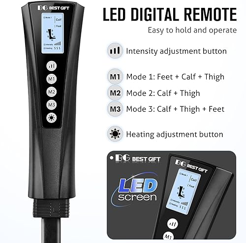 Miniatura 6 de Regalos para mamá, papá, hombres, mujeres y seres queridos – Masajeador de piernas con compresión de aire y calor – Ideal para Navidad, Día