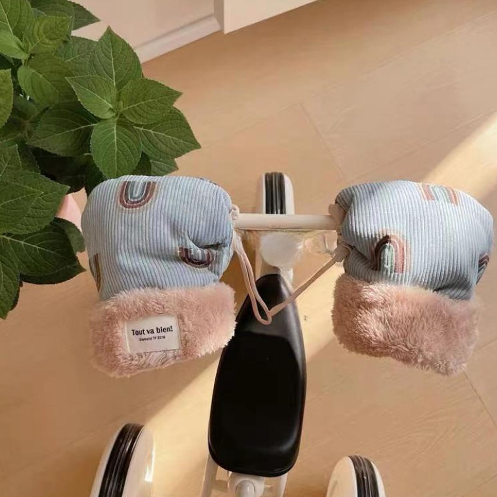 Gants d'hiver multi-usages épais et doux pour garçons et filles avec cadeau chaud Manchons de guidon pour enfants chauds et élégants Manchons de guidon multi-usages épais et confortables à