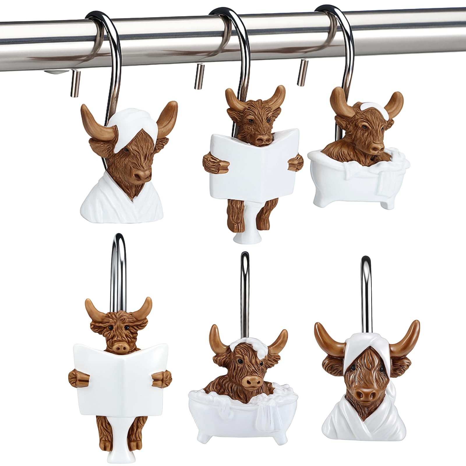 Bigfoot Shower Hooks - Rustic Bathroom Decor -7
