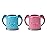 InchBug MyDrinky Pouch Holder No Squeeze, Reusable Drink Holder for Kids and Toddlers | BPA-Free & Squeeze-Proof Cup Holder for Juice Boxes, Food Pouches | Dishwasher Safe, 2-Pack PINK SORBET/AQUA