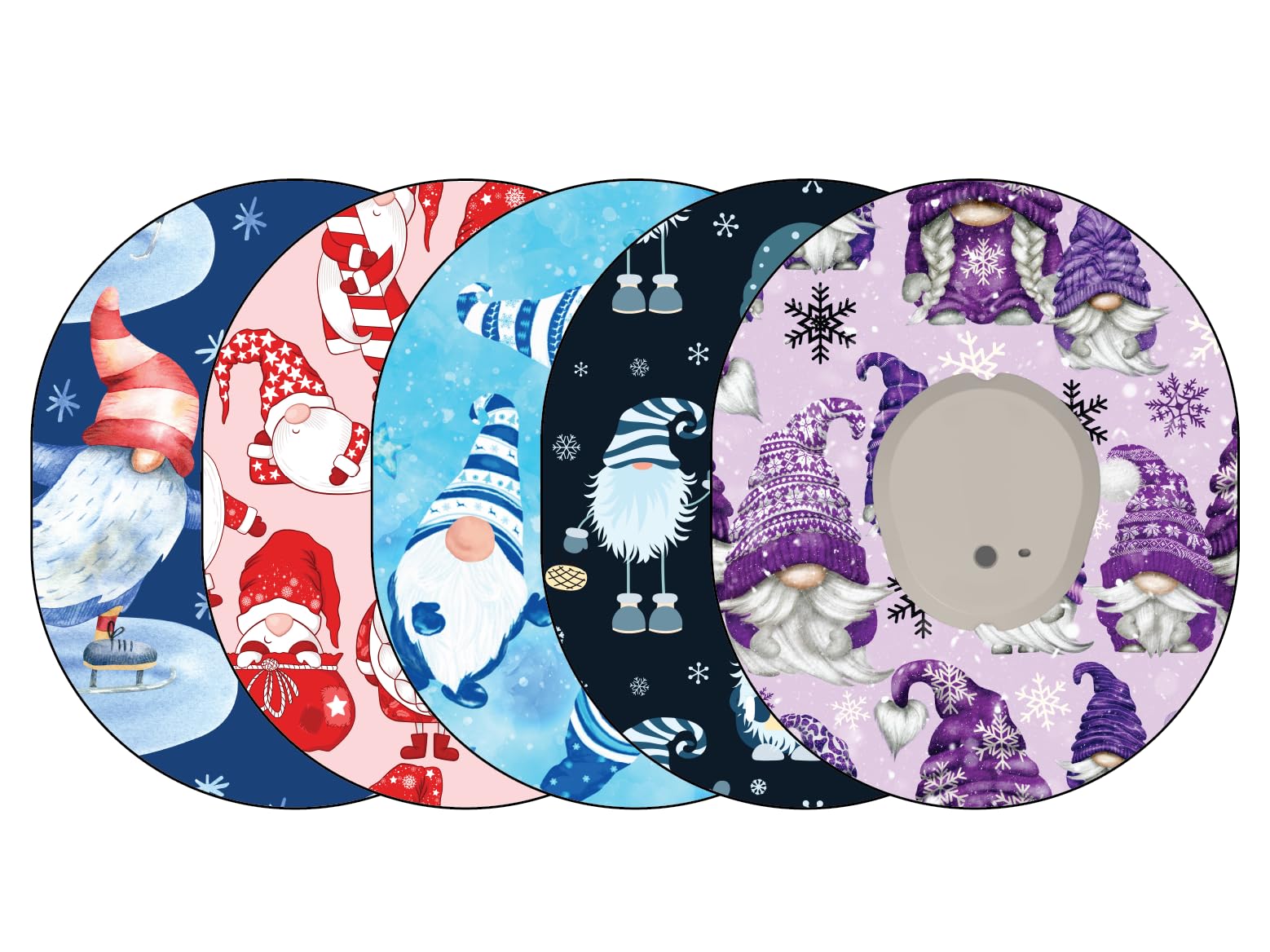 Glucomart Dexcom G7 Adhesive Patches No-Lift Woven Dexcom G7 Tape Christmas Dexcom Overpatch 5-Pack Waterproof Dexcom Patches Dexcom Tape Dexcom G7 Accessories Overlay Patch CGM Patch CGM Tape