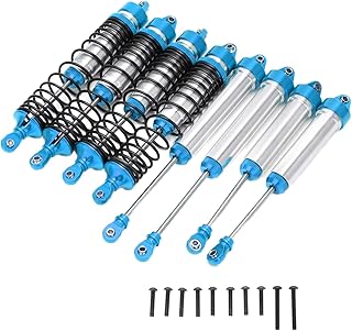 RC Shock Absorber Set, Aluminum Alloy Front and Rear Shock Absorber RC 1/7 Accessories Compatible for TRAXXAS UDR(Blue)