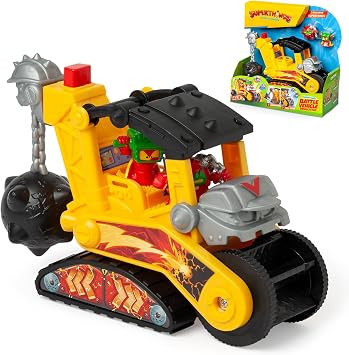 SUPERTHINGS KAZOOM POWER   Battle Vehicle Demolition. Villain battle vehicle from the animated series Superthings Kazoom Power. Includes 1 Battle Vehicle and 2 Exclusive Superthings