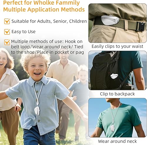 Miniatura 5 de Rastreador de fitness, contador digital de pasos con linterna LED y sirenas de alarma personal, altavoces extra fuertes de 110 dB para mujeres,