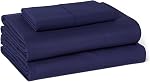 Amazon Basics Organic Ensemble de feuille de coton avec 2-Pieces Oreiller blanc, plein