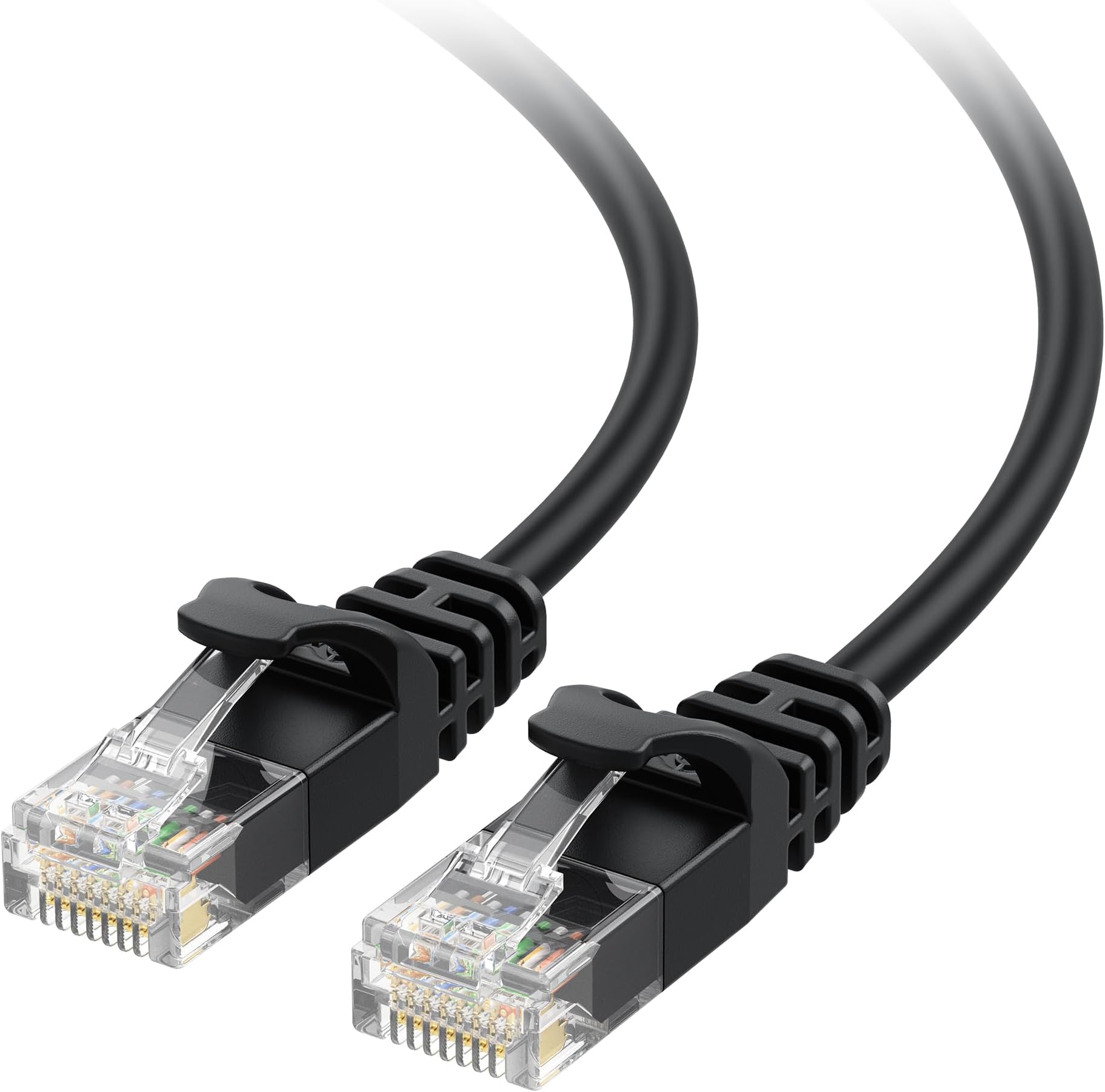 Cable Matters 10Gbps Snagless Cat 6 Ethernet Cable - 25ft, Slim Profile Cat 6 Cable, Cat6 Cord, Thin Ethernet Cord, Black