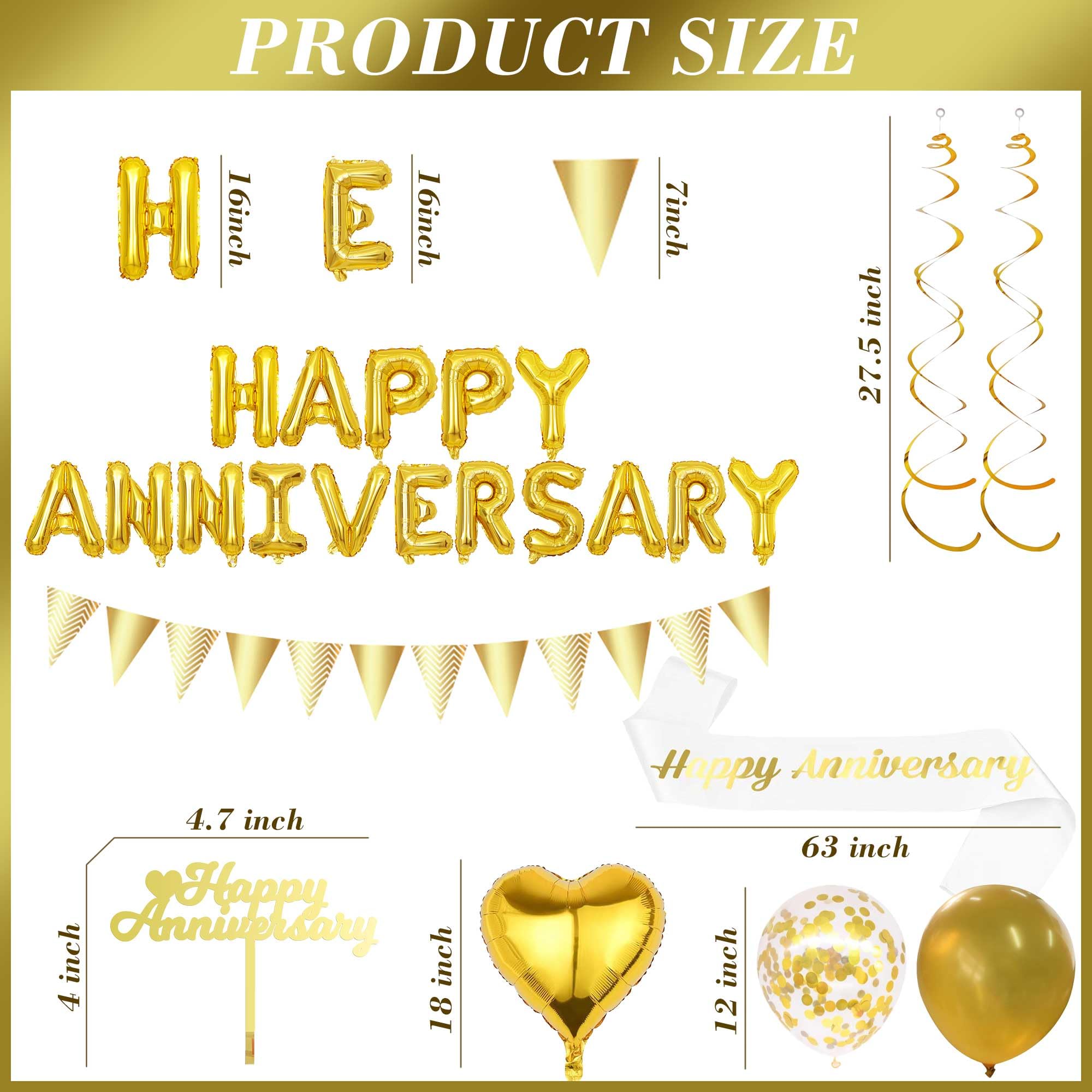 Happy Anniversary Banner Wedding Decorations - Image 3