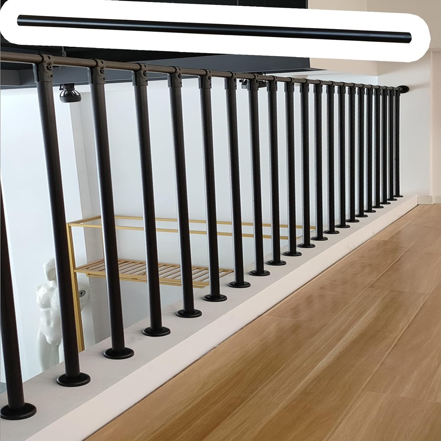 Kit balustre de terrasse en L pour escalier intérieur et balustrade extérieure