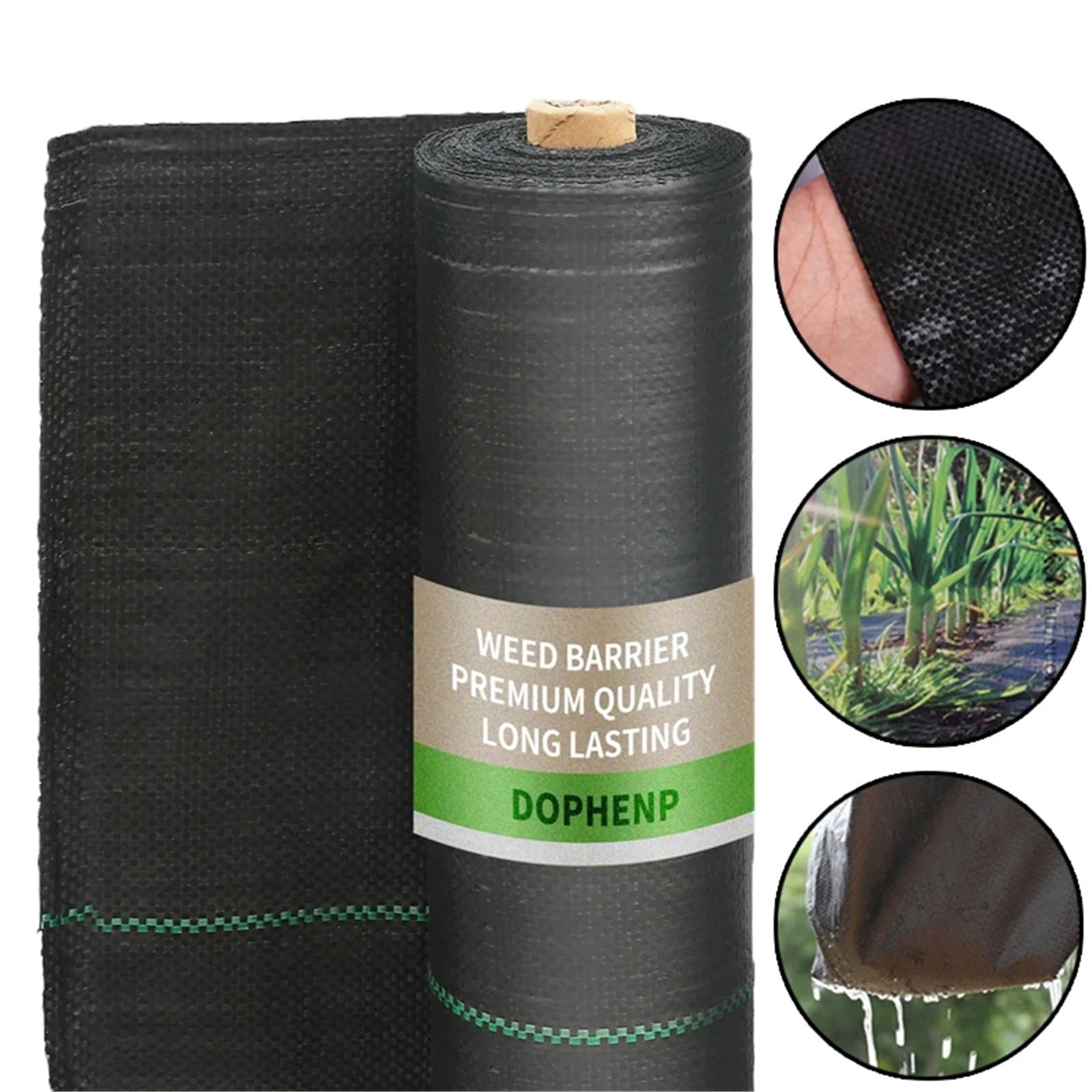 Telo Pacciamatura Addensare Il Panno agricolo antierba, Resistente ai Raggi UV, for Controllo delle infestanti, for la Serra, for Terreno(60x1000CM)