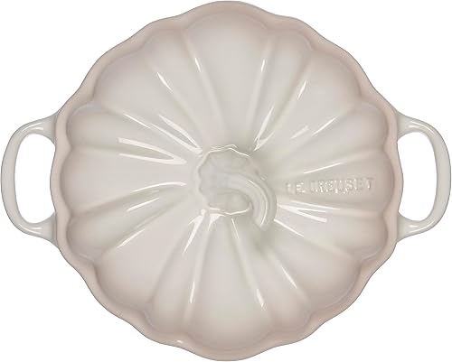 Miniatura 3 de Le Creuset Gres Figural Pumpkin Petite Cocotte, 12 onzas, blanco