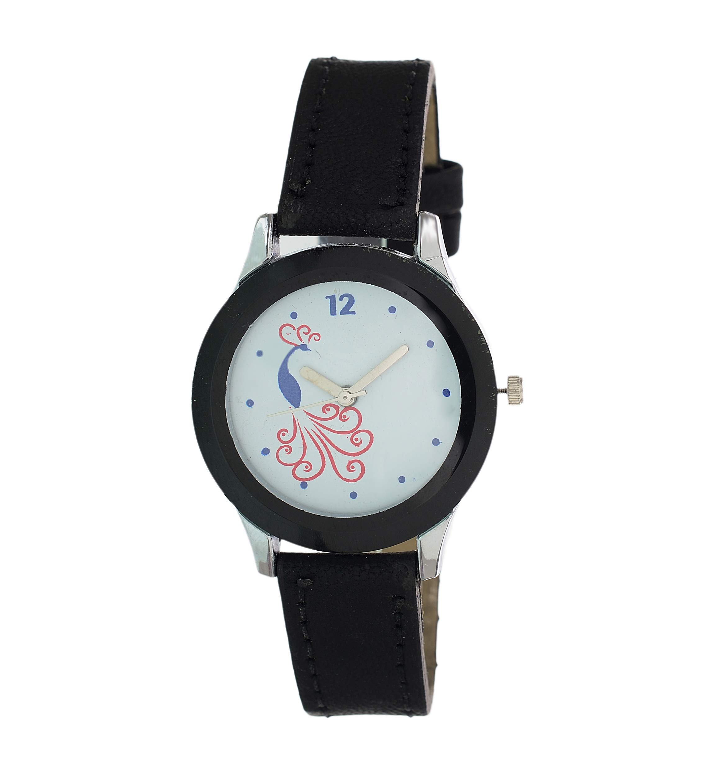 HORCHIS Attractive Peacock White Dial Leather Strap Girls & Womens Watches (B08BG33PXX) Amazon Price History, Amazon Price Tracker