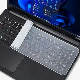 Película Proteção para Teclado Compatível com Notebook Laptop Macbook Ultrabook Netbook 15" 15.6 16" 17" Capa em Silicone (15/16 / 17 Polegadas (36x13cm)