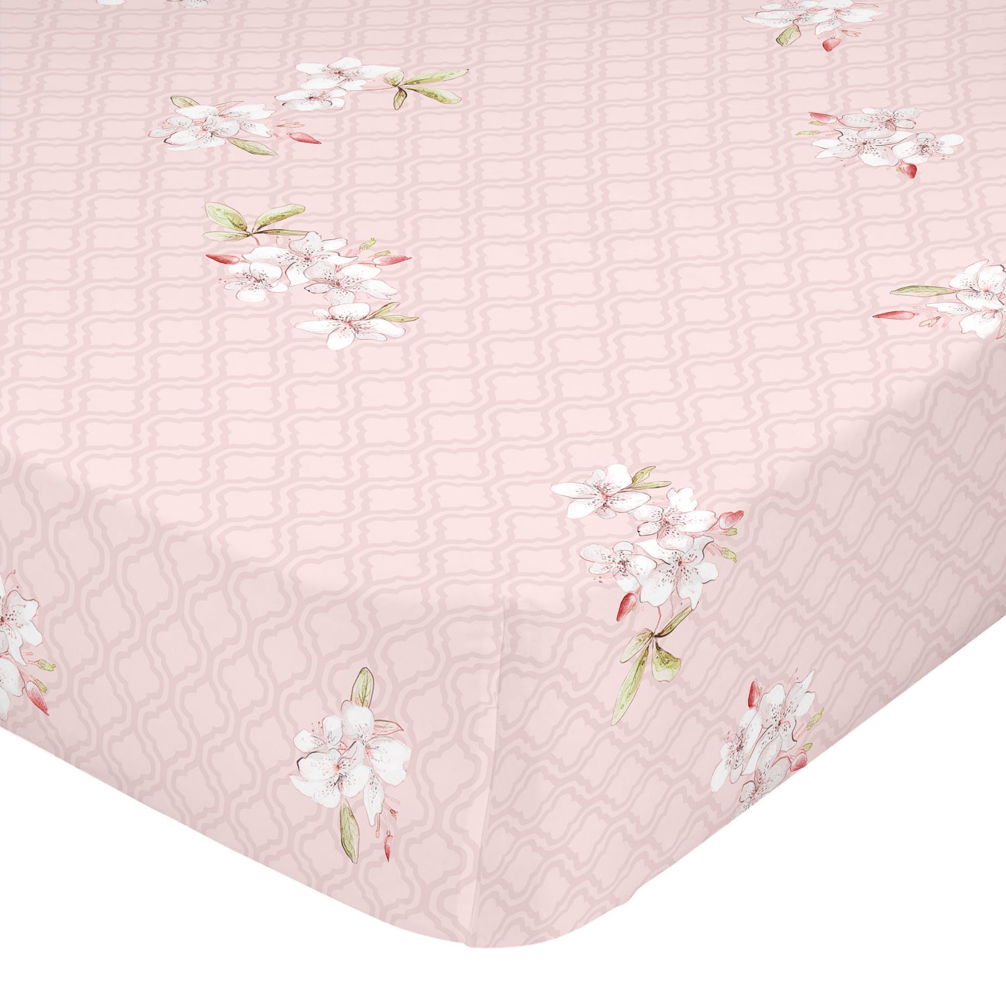 Drap housse 90x200 chinoiserie AlexandreHouse en coton imprimé bleu pour lit une place