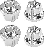 Vista 13 de Metal RC Cubo Hexagonal de Rueda de 12 mm Extensión Combinador Compatible con Llanta de 1.9/2.2 pulgadas Axial SCX10 Traxxas TRX4 D90 1/10 RC Negro