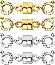 Double Magnetic Necklace Clasps and Closures 14K Gold and Silver Bracelet Extender Jewelry Clasps Converters for DIY Jewelry Making