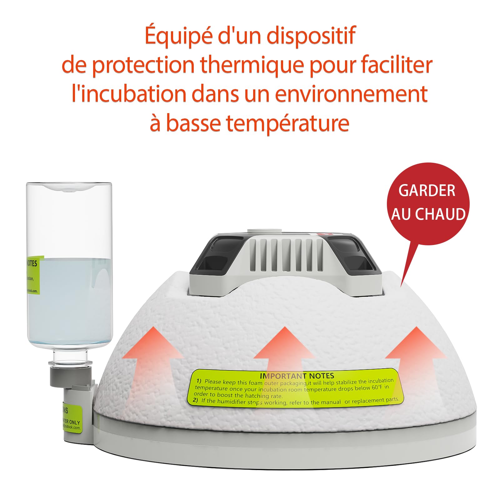 Couveuse Automatique 12 Œufs BibiBirds - Contrôle Humidité & Retournement | Poules, Cailles