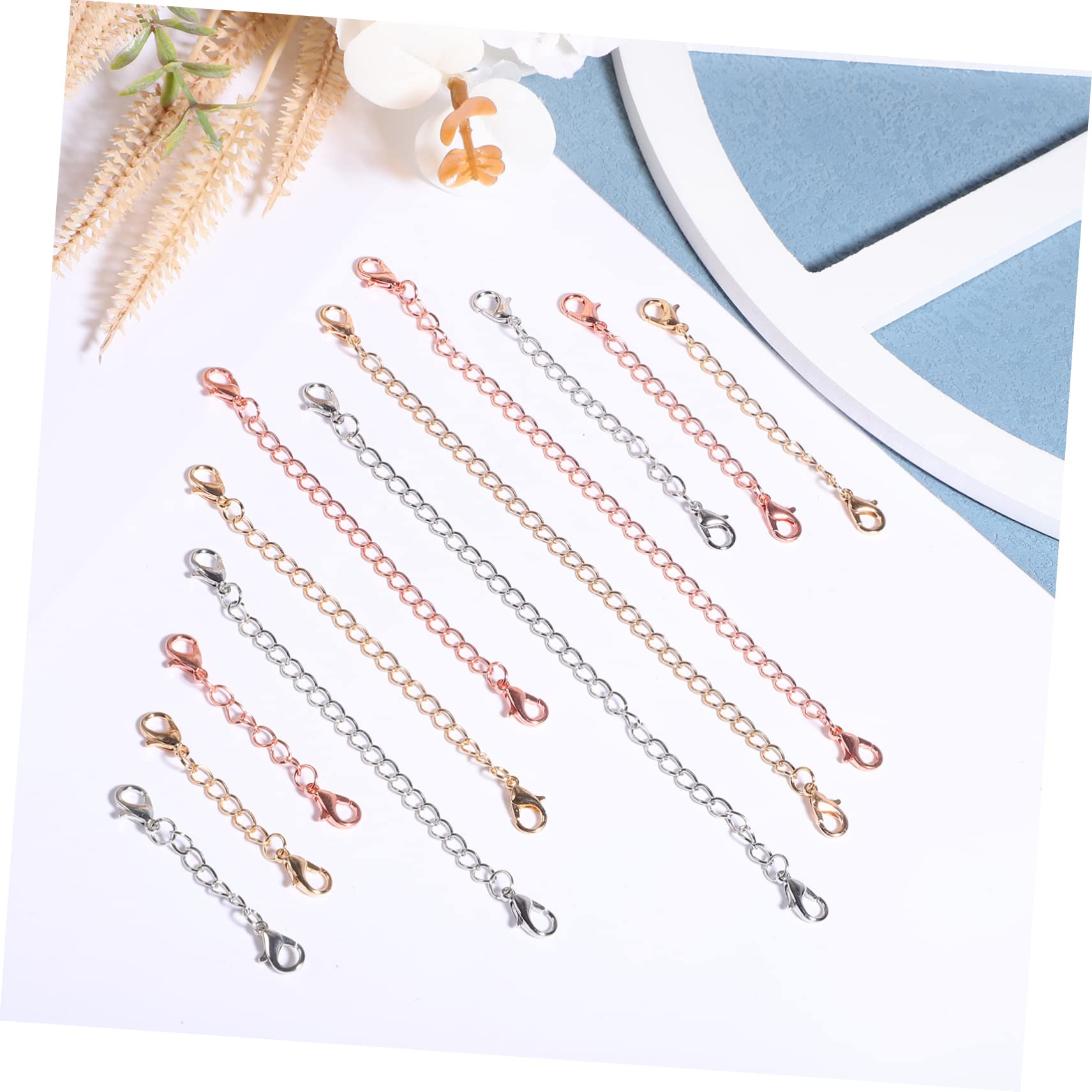 SHINEOFI 5 Zestawów Elegancki Zestaw Do Tworzenia Biżuterii Przedłużacze Naszyjników Przedłużacze Bransoletek Łańcuchy Do Tworzenia Przedłuż Swoje Akcesoria 12 Sztuk * 5