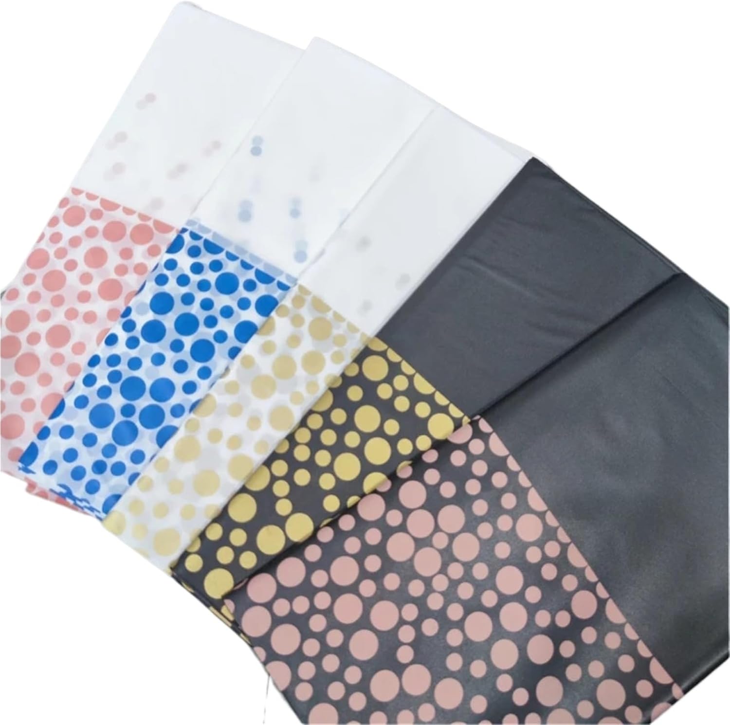 Black and Gold Round Tablecloth 5pcs Dots Banquet Tablecloth Wedding Birthday Party Decoration Supplies Waterproof Oil Proof Household(Color4)