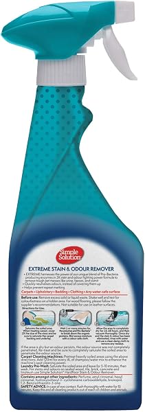 Simple Solution Extreme Dog Stain and Odour Remover, Enzymatic Cleaner with 3X Pro-Bacteria Cleaning Power - 500ml - 2