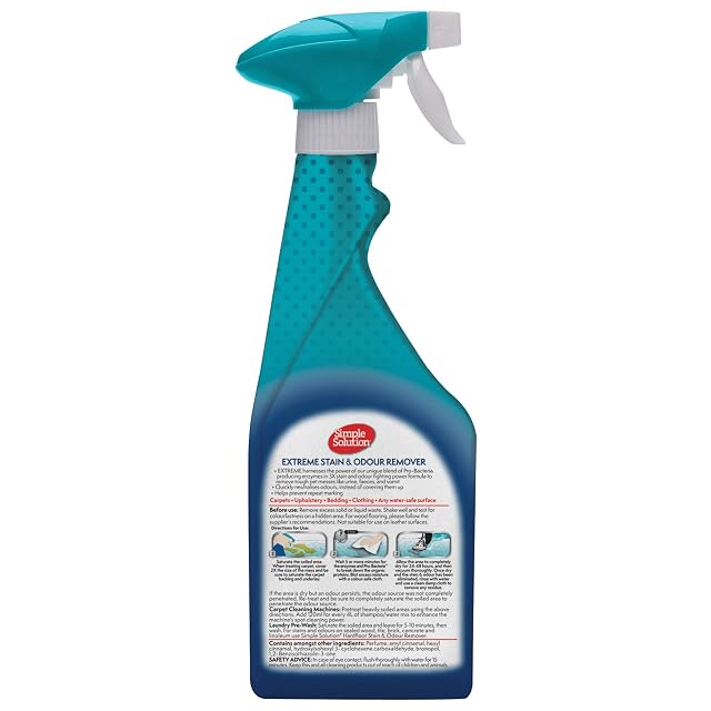 Foto 6 de 6 de Simple Solution Extreme; quitamanchas y antiolores para perros, Limpiador enzimático con poder de limpieza 3X…