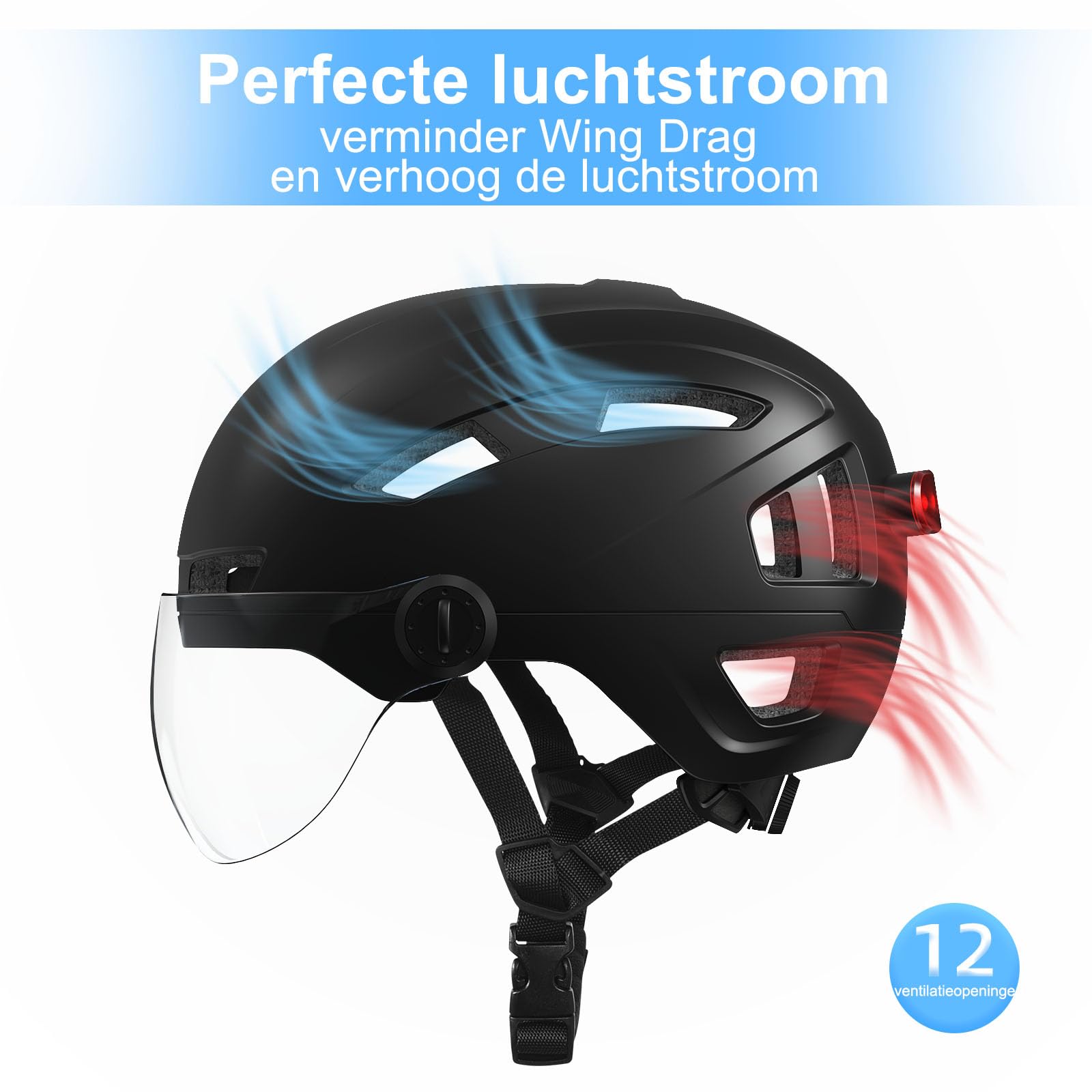 Junjam Casco per Bicicletta Elettrica con Luci a LED Ricaricabili USB-Casco Bici Elettrica Urbano per Adulti, Uomini e Donne - EN1078/CPSC e NTA-8776 Tripla Certificazione