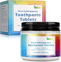 Vista 7 de Tabletas de pasta de dientes, nano hidroxiapatita, libre de fluoruro y plástico, menta, 70 tabletas