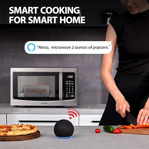 Miniatura 2 de TOSHIBA ML-EM34PSS - Microondas recalentamiento del sensor funciona con Alexa y control remoto esenciales de cocina función de silencio y modo ECO