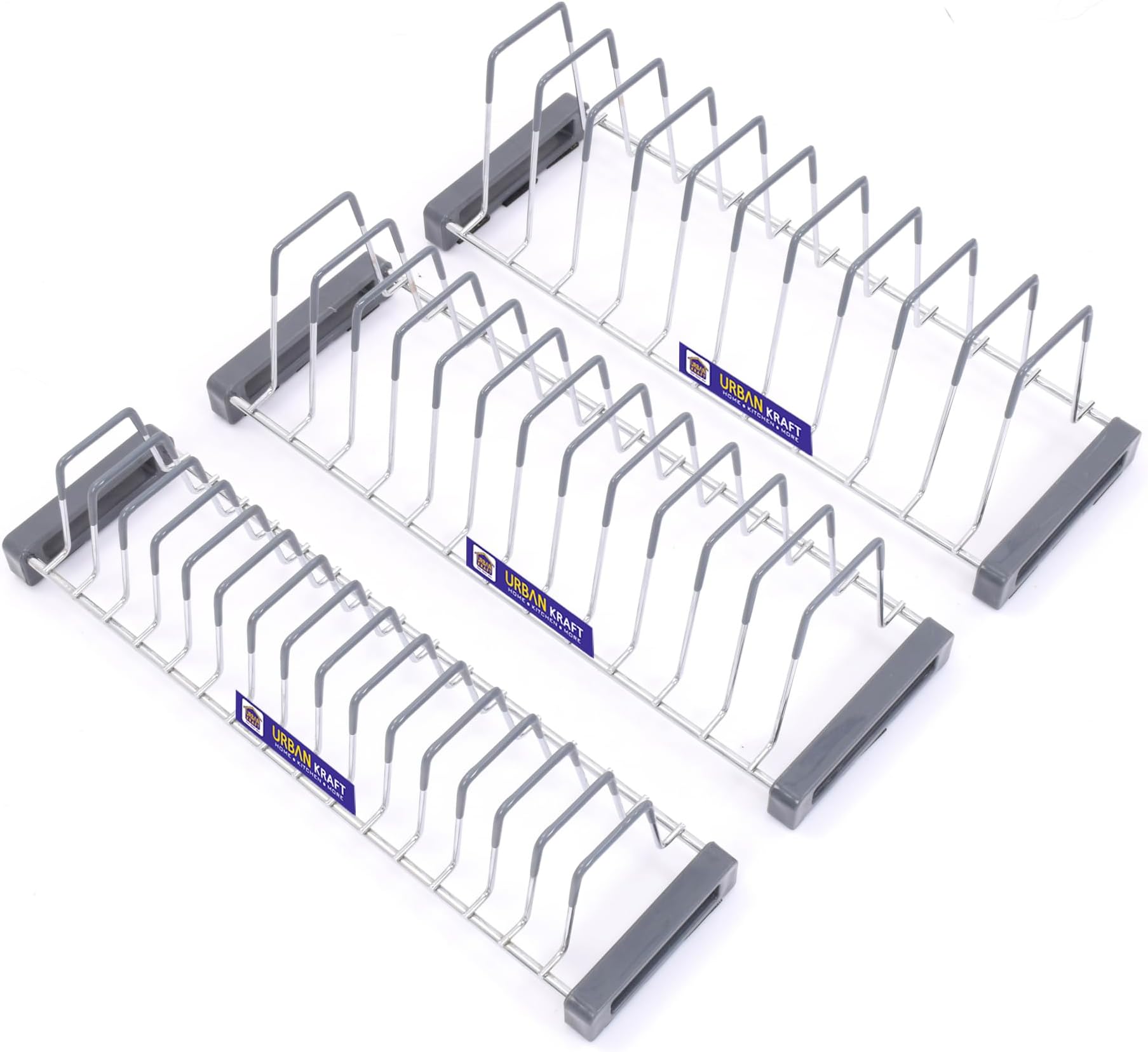 Modular Kitchen Basket For 20 Inch Plate Fixer Set of 3 /Tandem Box Drawer Organizer for Kitchen Cabinet |Thali Stand Holder ((Plate+Thali+Saucer) Stand)