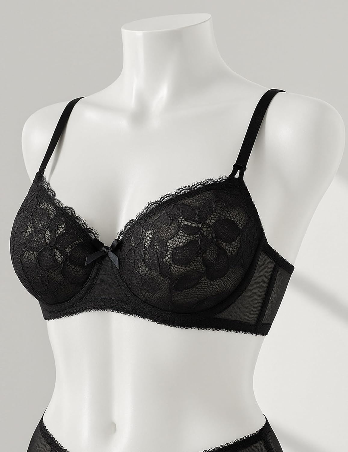 Avidlove Women's Sexy Lace Bra Sheer Balconette Underwire Unlined Everyday Bras Lingerie - Image 8