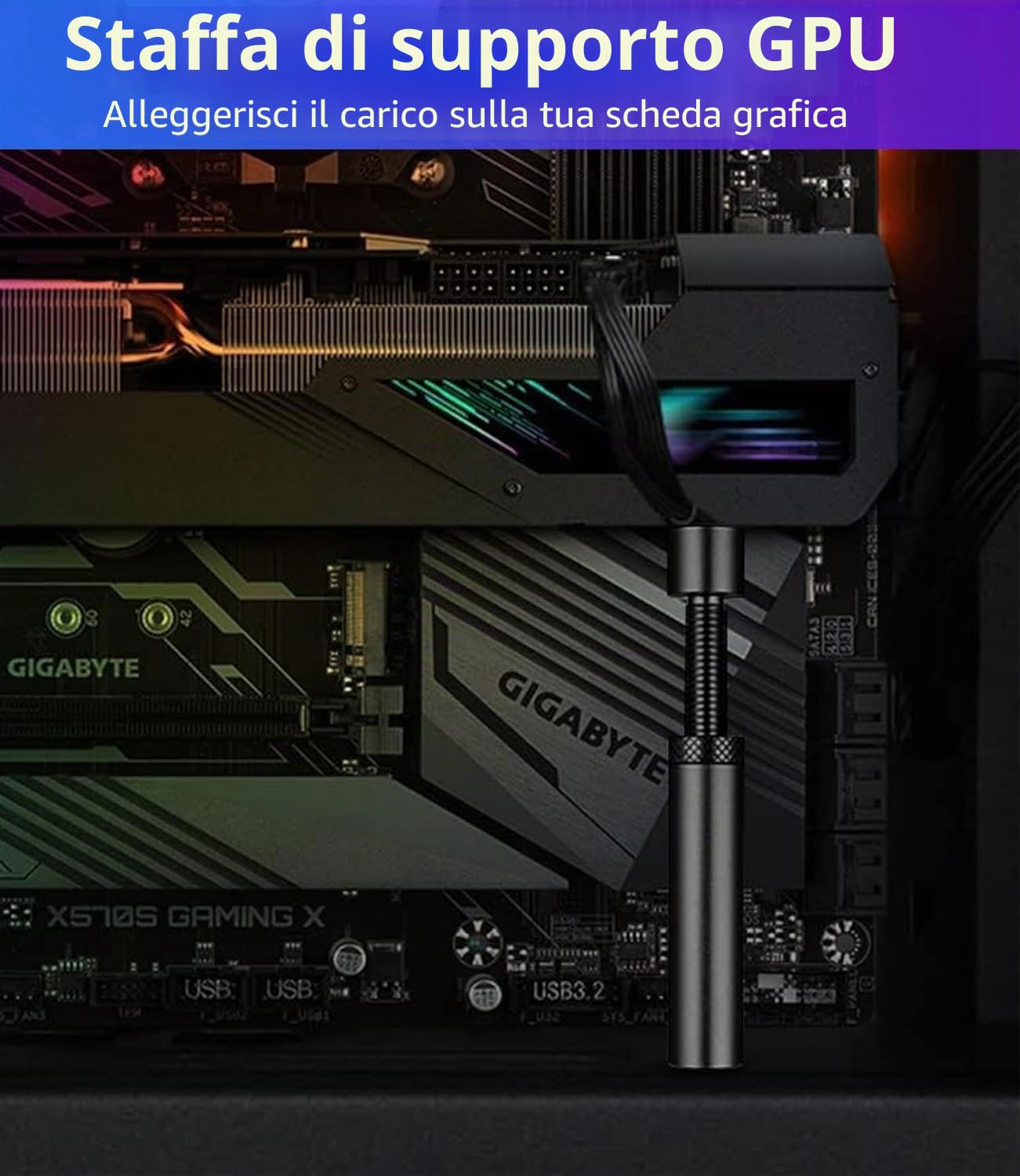 Supporto Scheda Grafica GPU, Supporto Scheda Video, Supporto GPU, M(50mm-80mm)