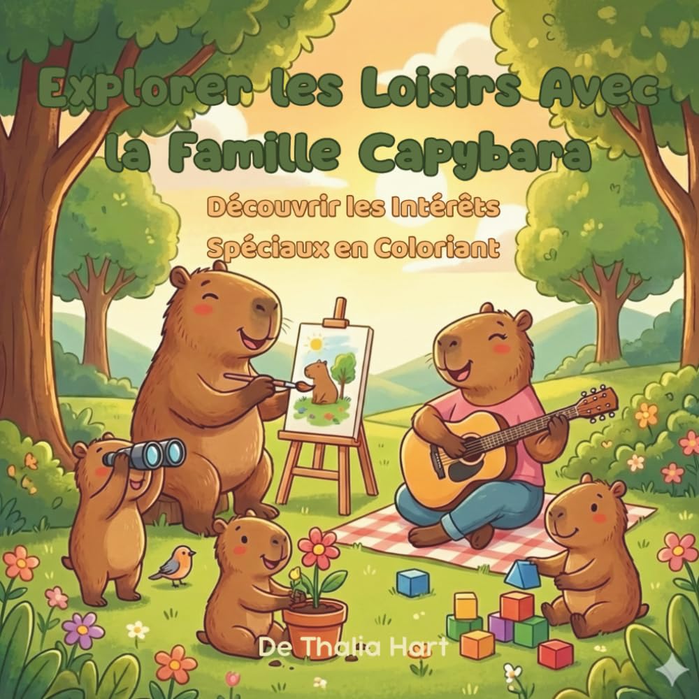 Explorer les Loisirs Avec la Famille Capybara: Découvrir les Intérêts Spéciaux en Coloriant
