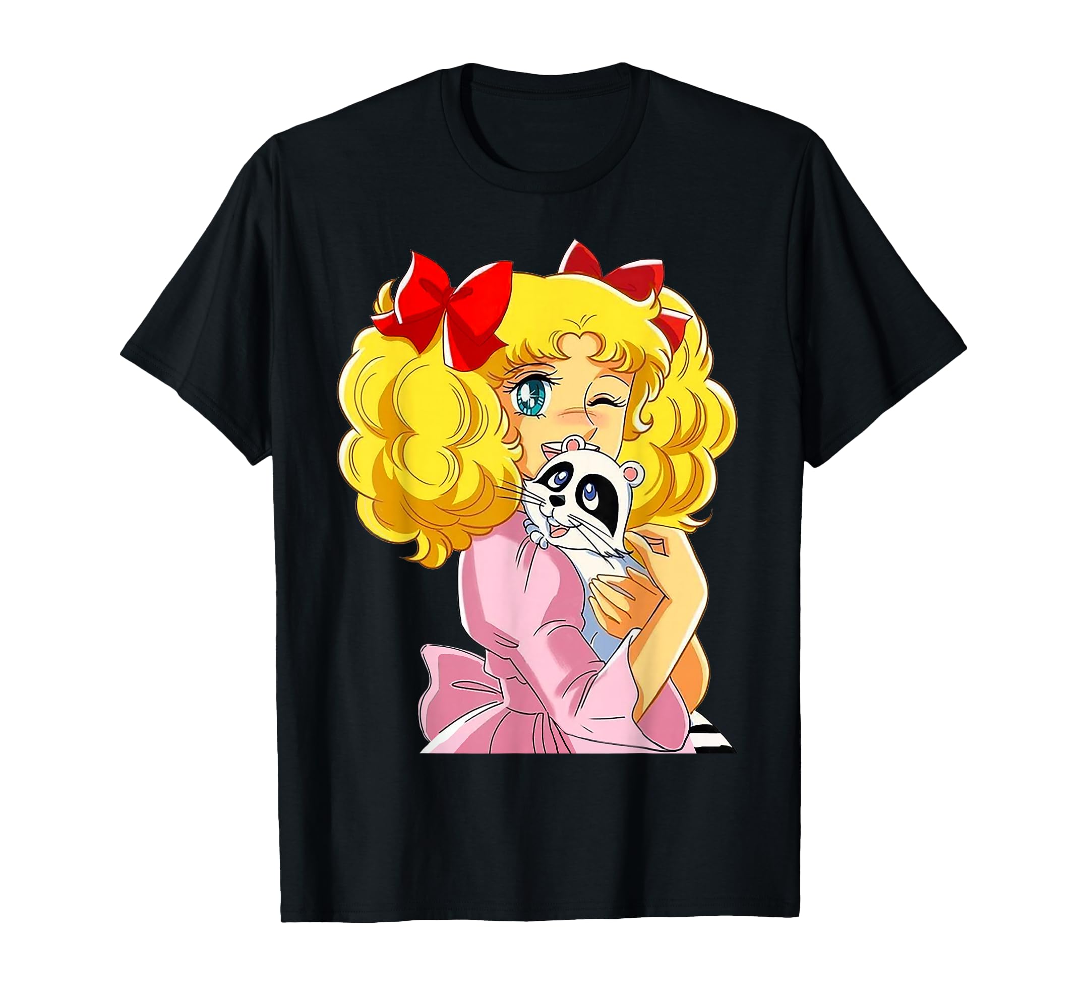 Candy Candy and Raccoon Retro Japanese Vintage 80s Anime T-Shirt