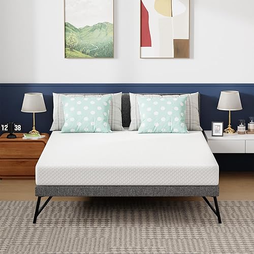 Miniatura 62 de PayLessHere - Colchón de espuma viscoelástica con gel, 6 pulgadas, tamaño queen, con certificación CertiPUR-US, sin fibra de vidrio, cama en una