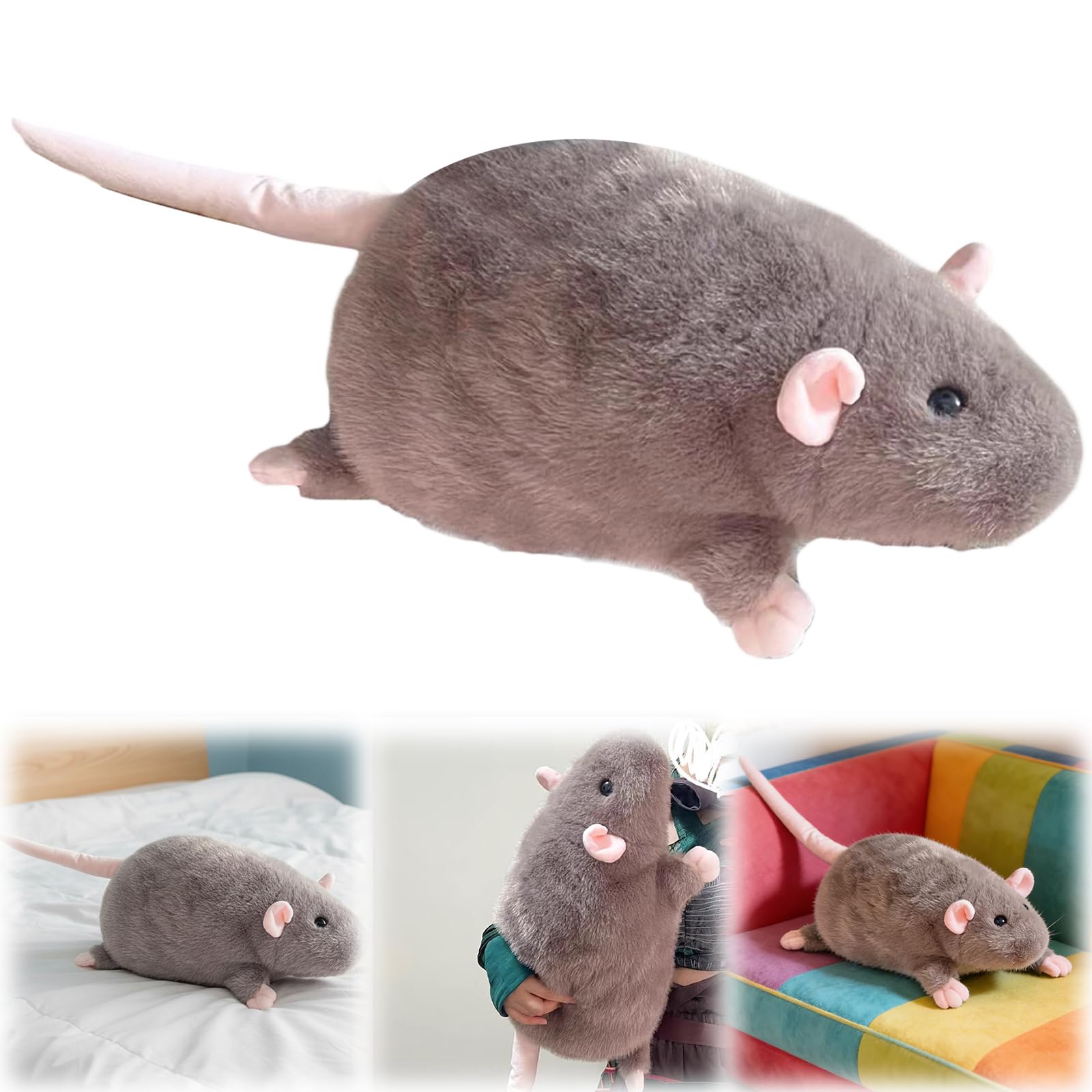 Plushie Śliczna symulacja Jumbo Pluszowa poduszka Lalka mysz