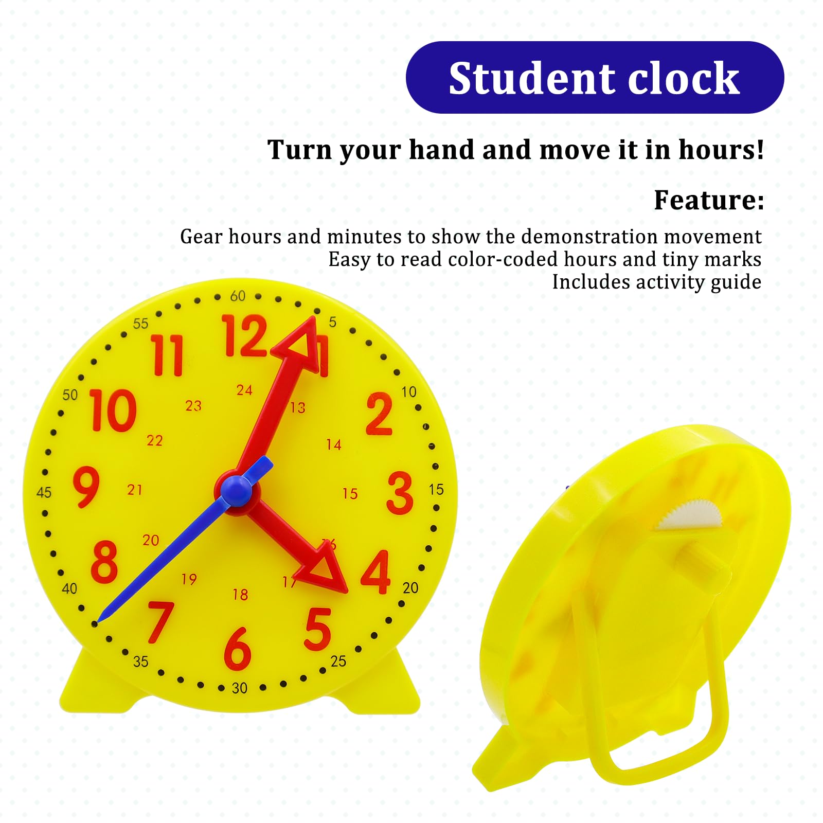 CONNECTION Orologio Giocattolo per Apprendimento Modello di Orologio Didattico Precoce Regali per Bambini Impara a Leggere L'orologio Orologi Educativo Regalo per 5 + Anni Ragazzo Ragazza Studenti