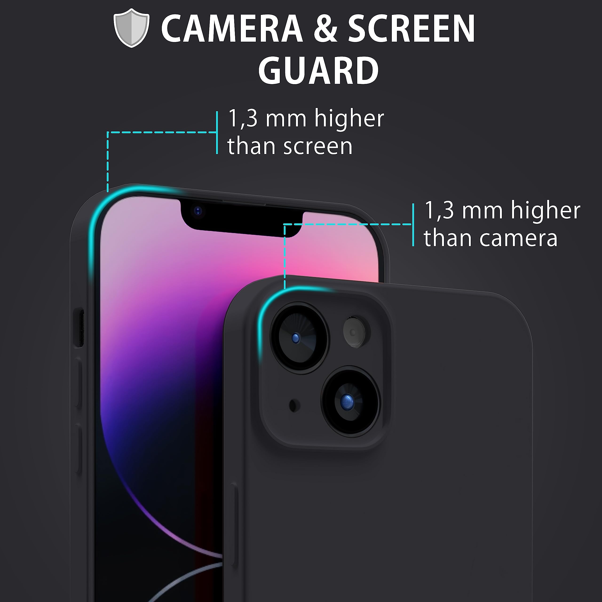 Coque IPhone 14 Pro Ultra Fine MyGadget - TPU Souple Noir, Doublure Microfibre, Protection Antichoc