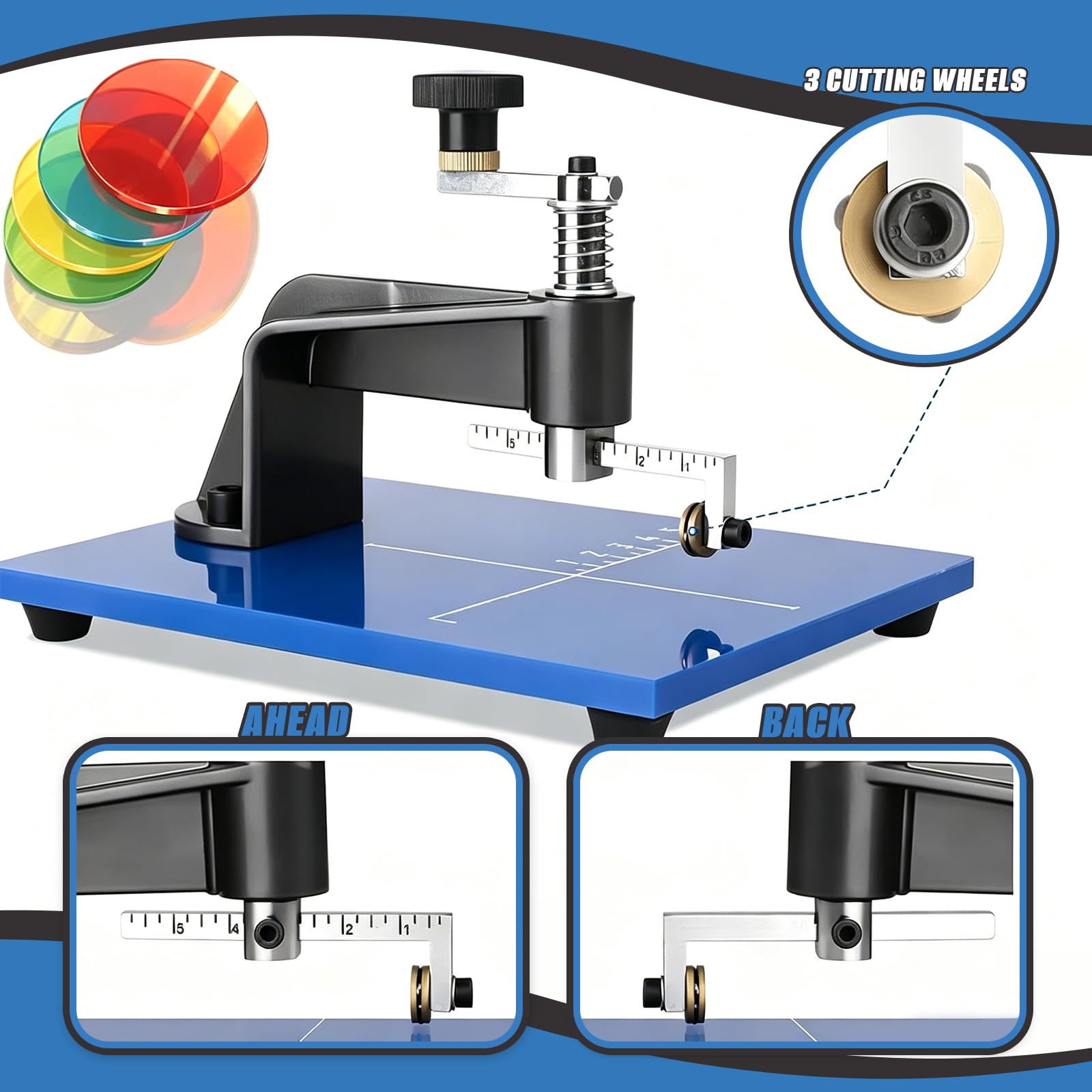 Outils de coupe de verre, kit de coupe de cercle de verre, outil de coupe de cercle de lentille, boussole, outil de coupe circulaire pour verre teinté et verre ordinaire