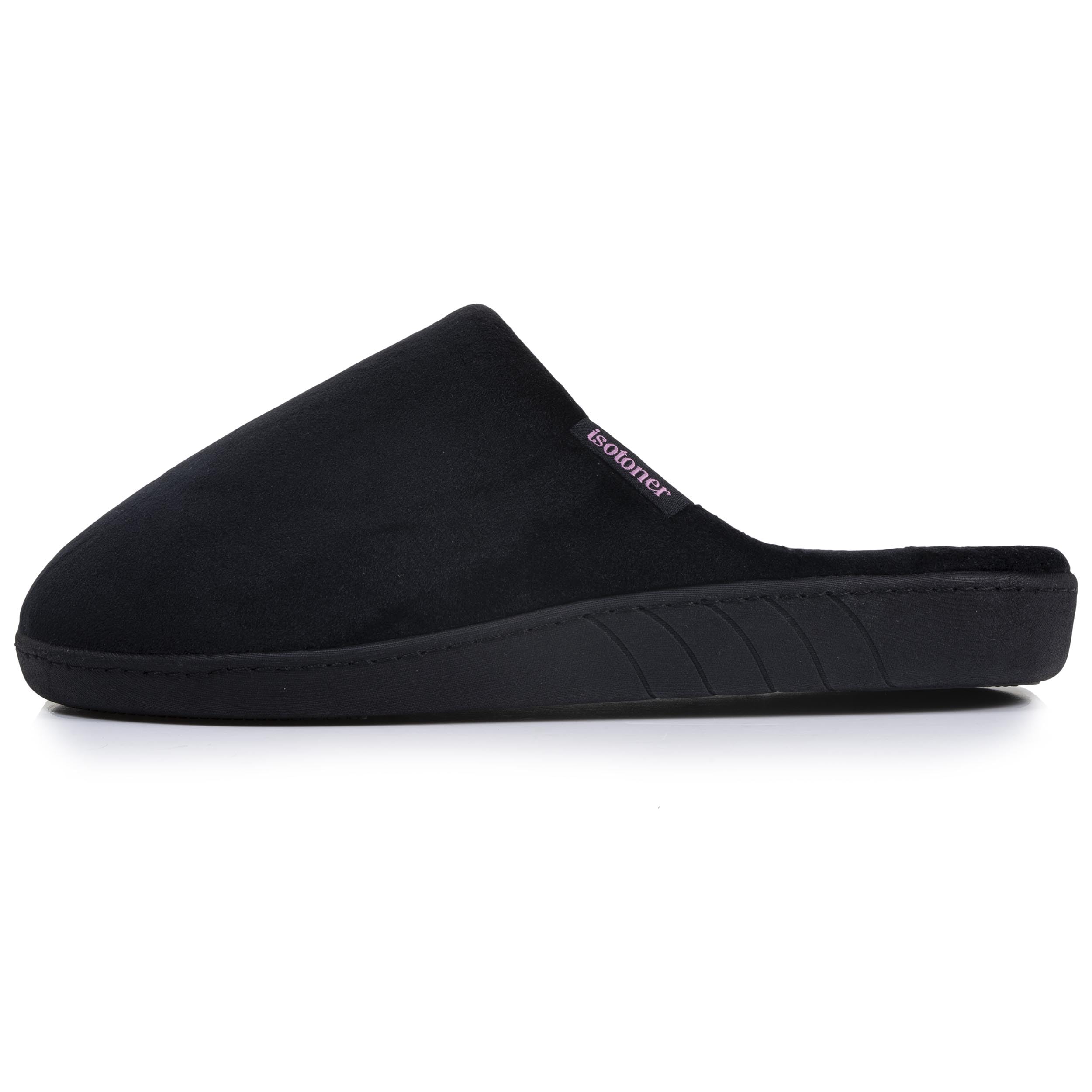 Isotoner Chaussons pantoufles Mules femme semelle ergonomique confort, velours,