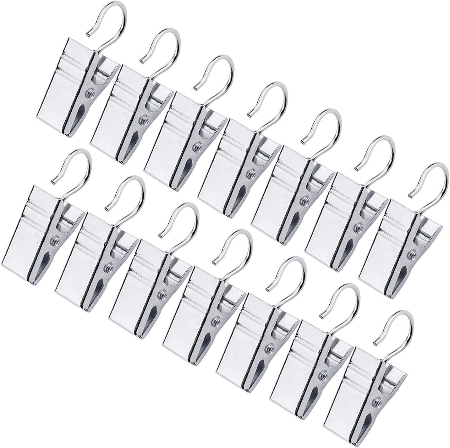 120 Pack HeavyDuty Hook Clip Set Metal Curtain Clips for Curtain