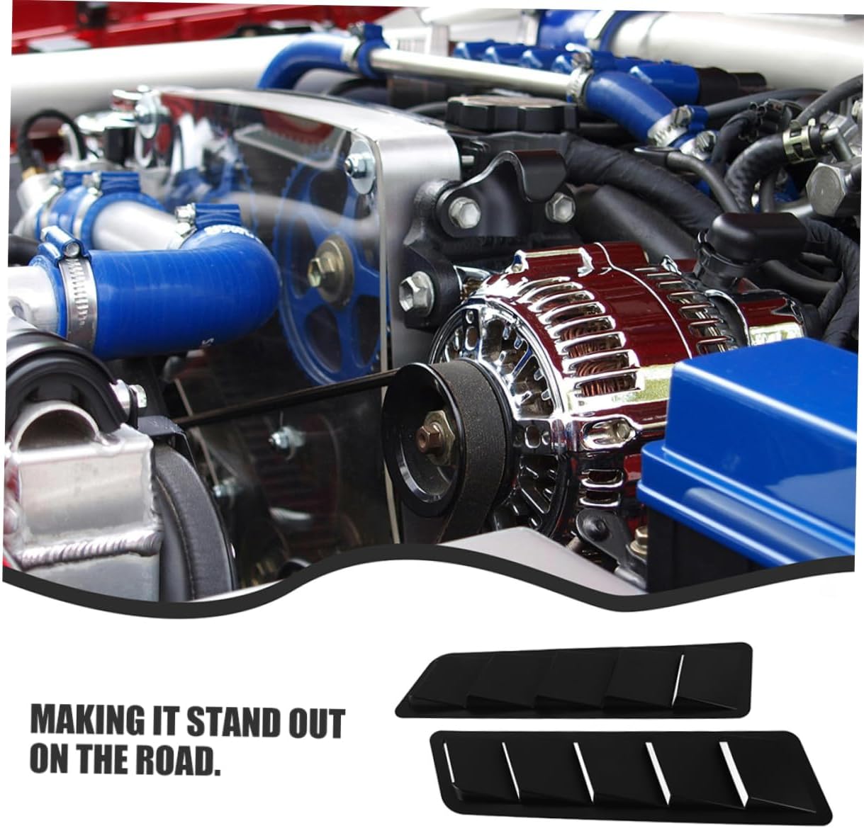 PRETYZOOM 4pcs Automotive Hood Scoops Engine Vent Cover Car Intake Hood Vent Cover Car Accessories Side Air Intake
