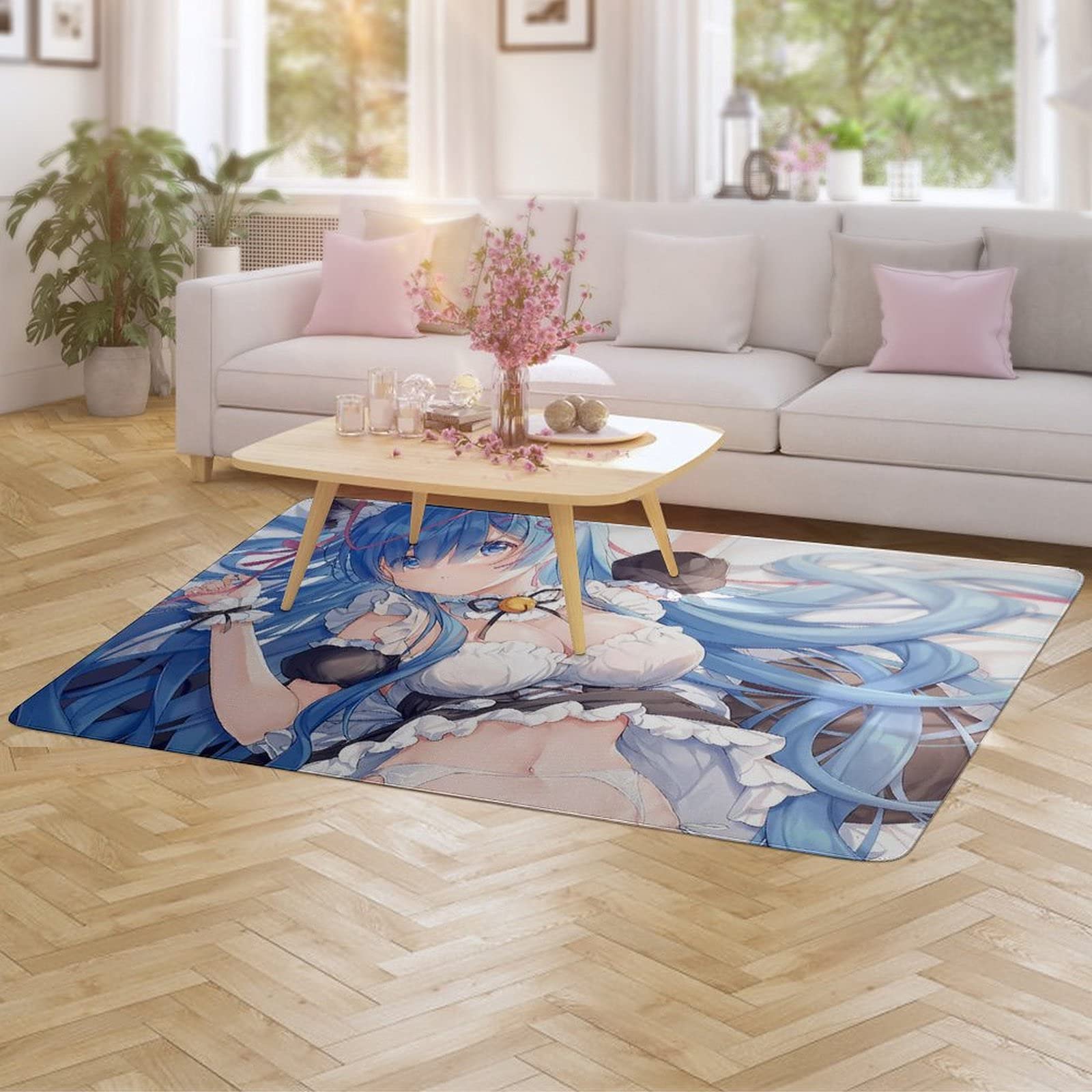 Amazon｜リゼロ レム ラグ カーペット アニメ かわいい マット