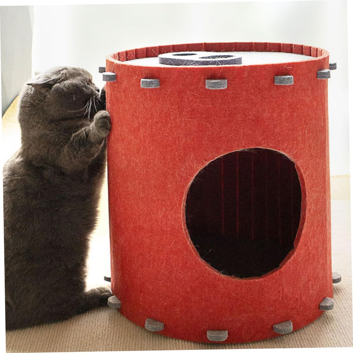 SUPVOX Cat House for Indoor Cats Hideaway Bed Spacious Comfortable Nest for Kittens Four Seasons Use Lightweight Decorative Pet Sleeping Space