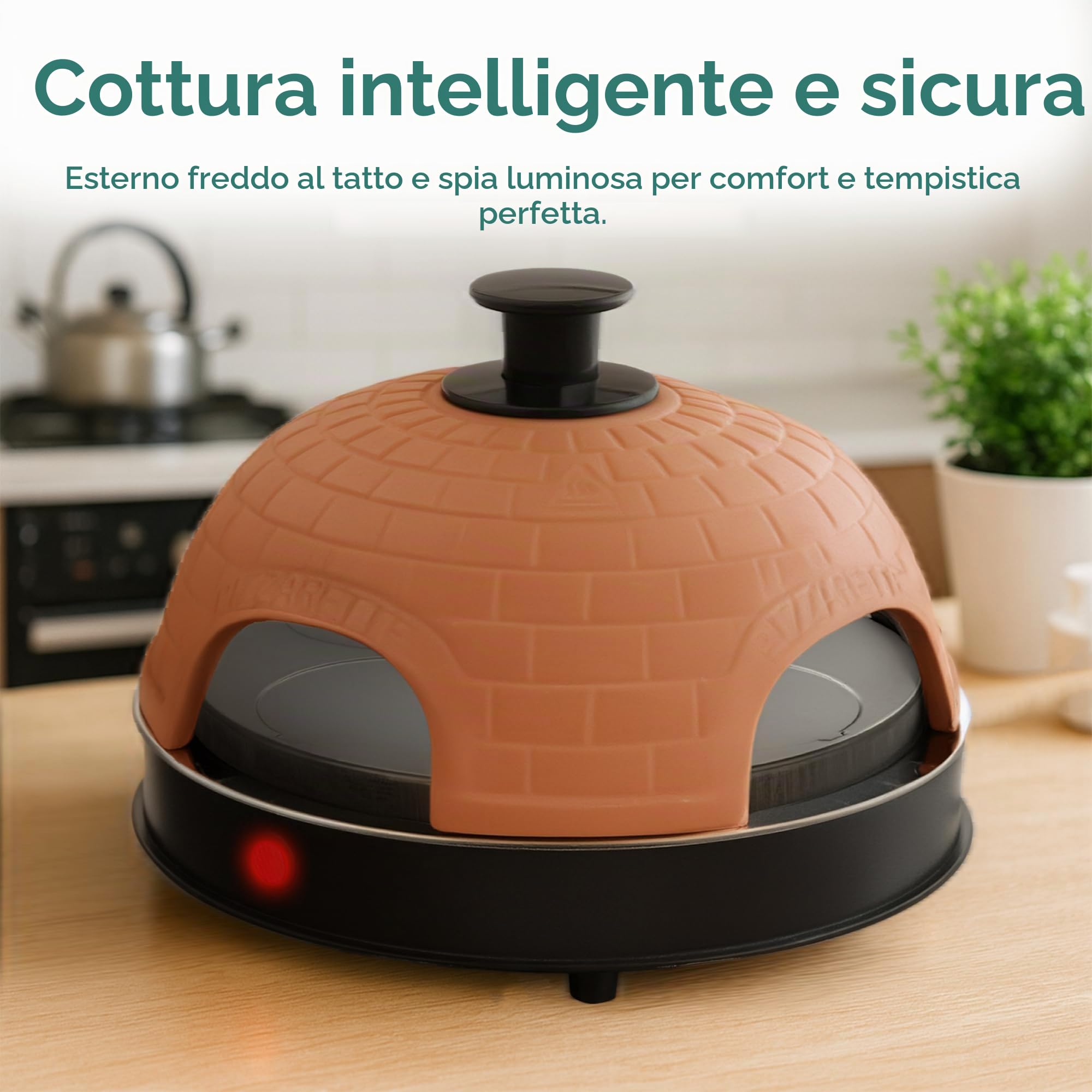 Emerio PO-115985 macchina e forno per pizza 4 pizza(e) Nero, Arancione 900 W