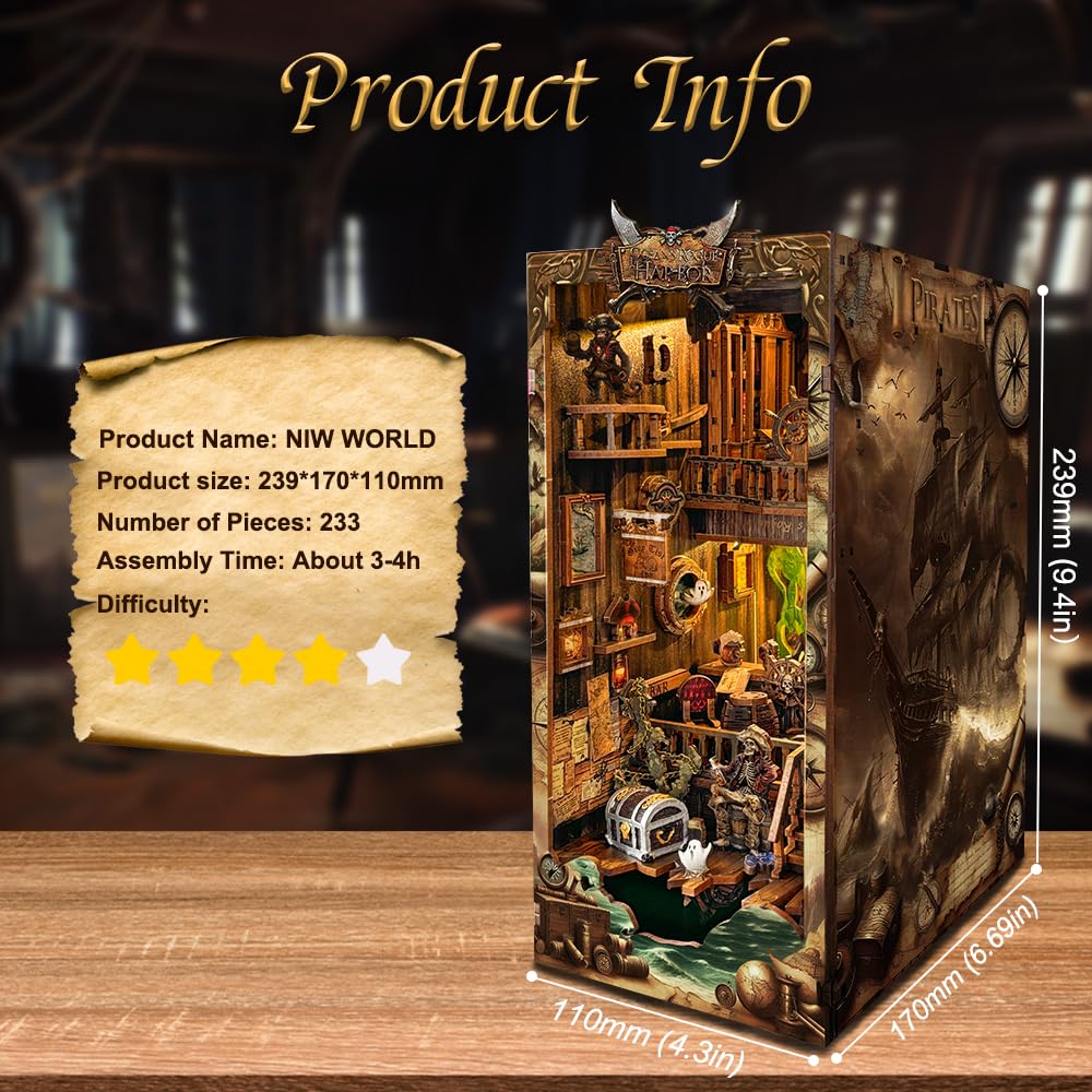 STRUCWOOD Book Nook Kit, DIY Dollhouse Tiny House - Image 3