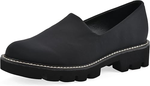 WHITE MOUNTAIN Women's Gianni Loafer, Black Fabric, 10 W