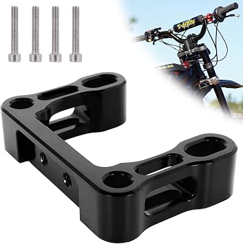 15MM Motorcycle Handlebar Riser for Sur Ron Light Bee X S Segway x260 X160-6061 Aluminum, Black