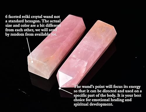 Miniatura 10 de AMOYSTONE Torre grande de cuarzo limón con cristal curativo Obelisco Varita 6 piedras de meditación Reiki facetadas 2.2-2.6 libras