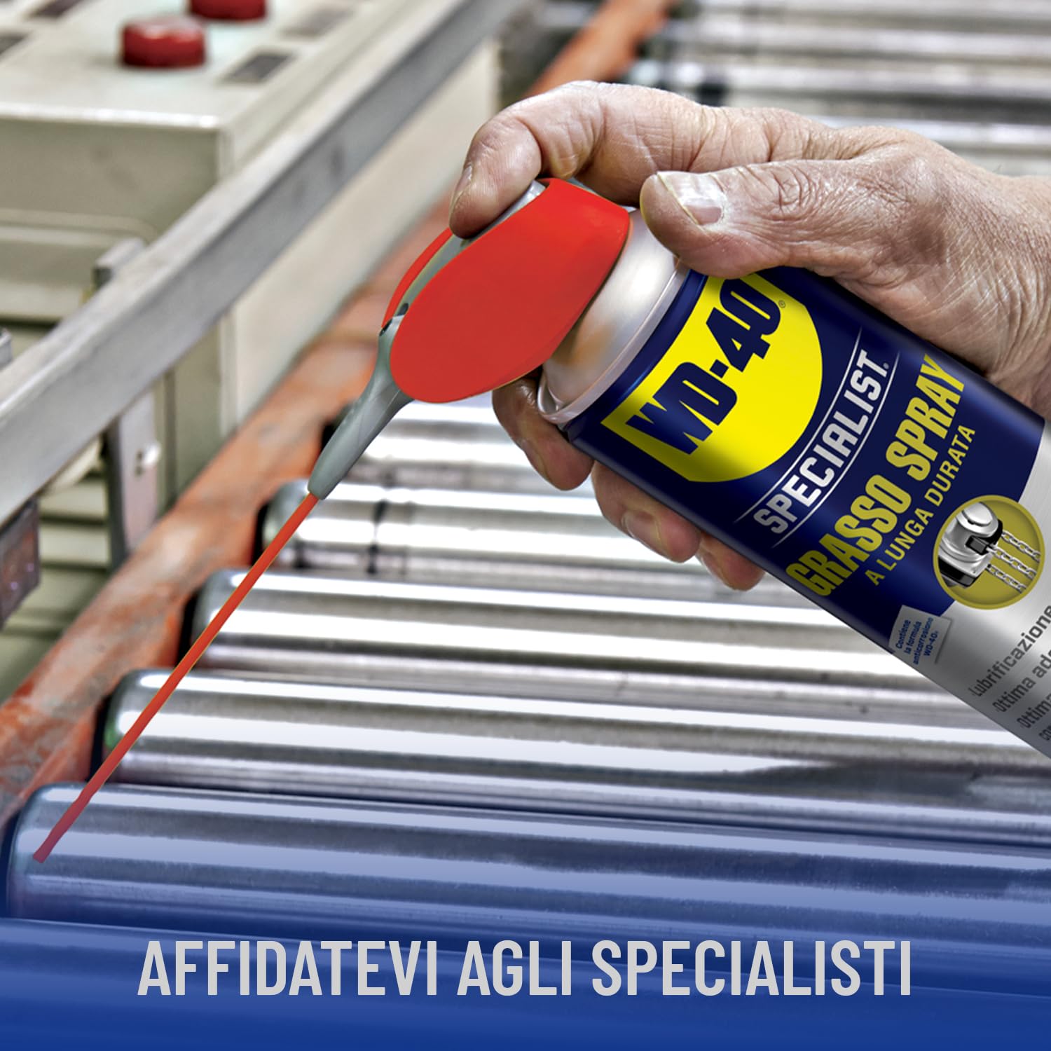 WD-40 - Specialist - Grasso Spray - Lubrificante a lunga durata - Adesione e tenuta ottimali - Elevata resistenza ad acqua, corrosione e temperature (da -20°C a +115°C) - Per tutti i metalli - 400ml